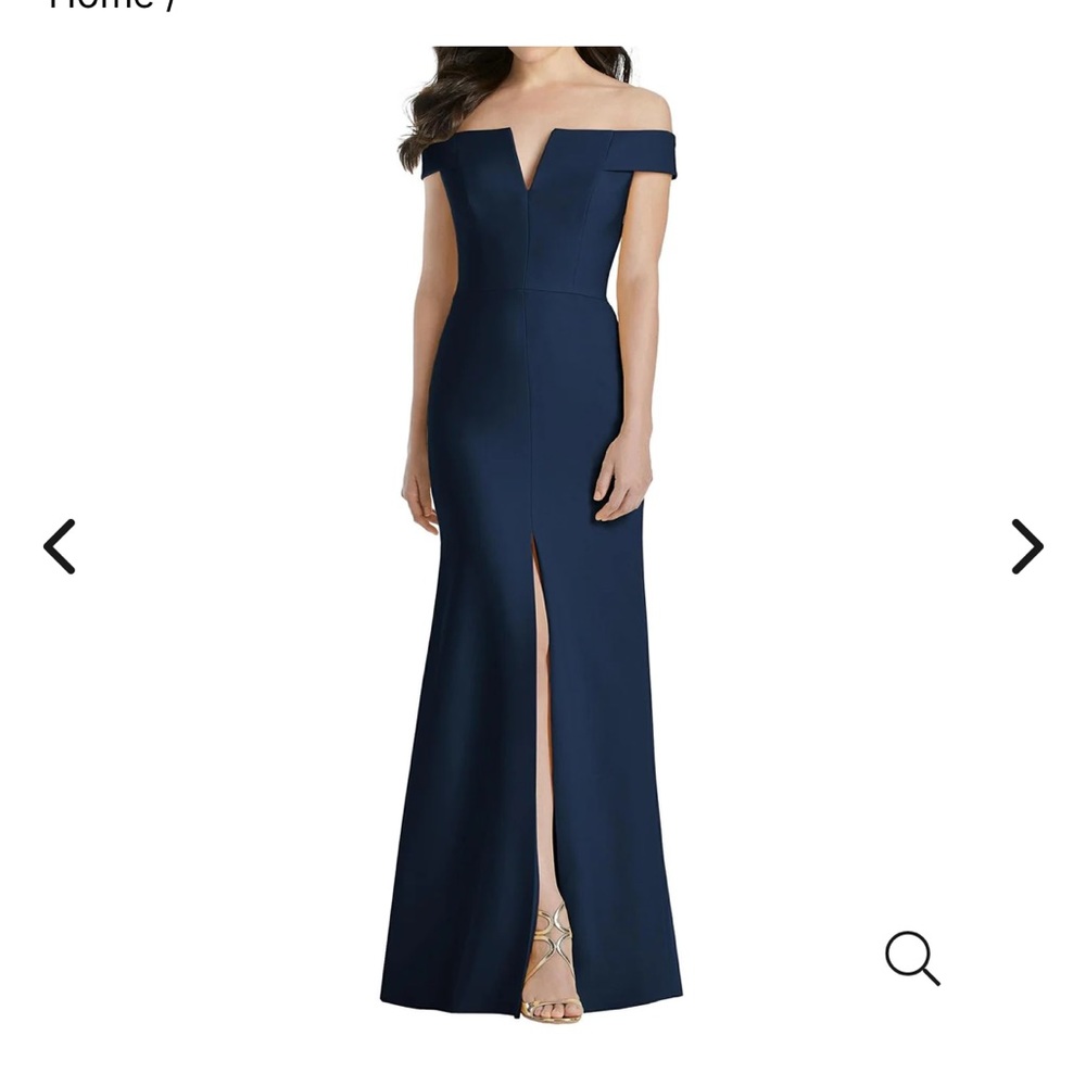 DESSY COLLECTION
Off-the-Shoulder Notch Trumpet Gown with Front Slit